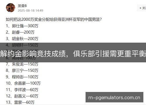 解约金影响竞技成绩，俱乐部引援需更重平衡